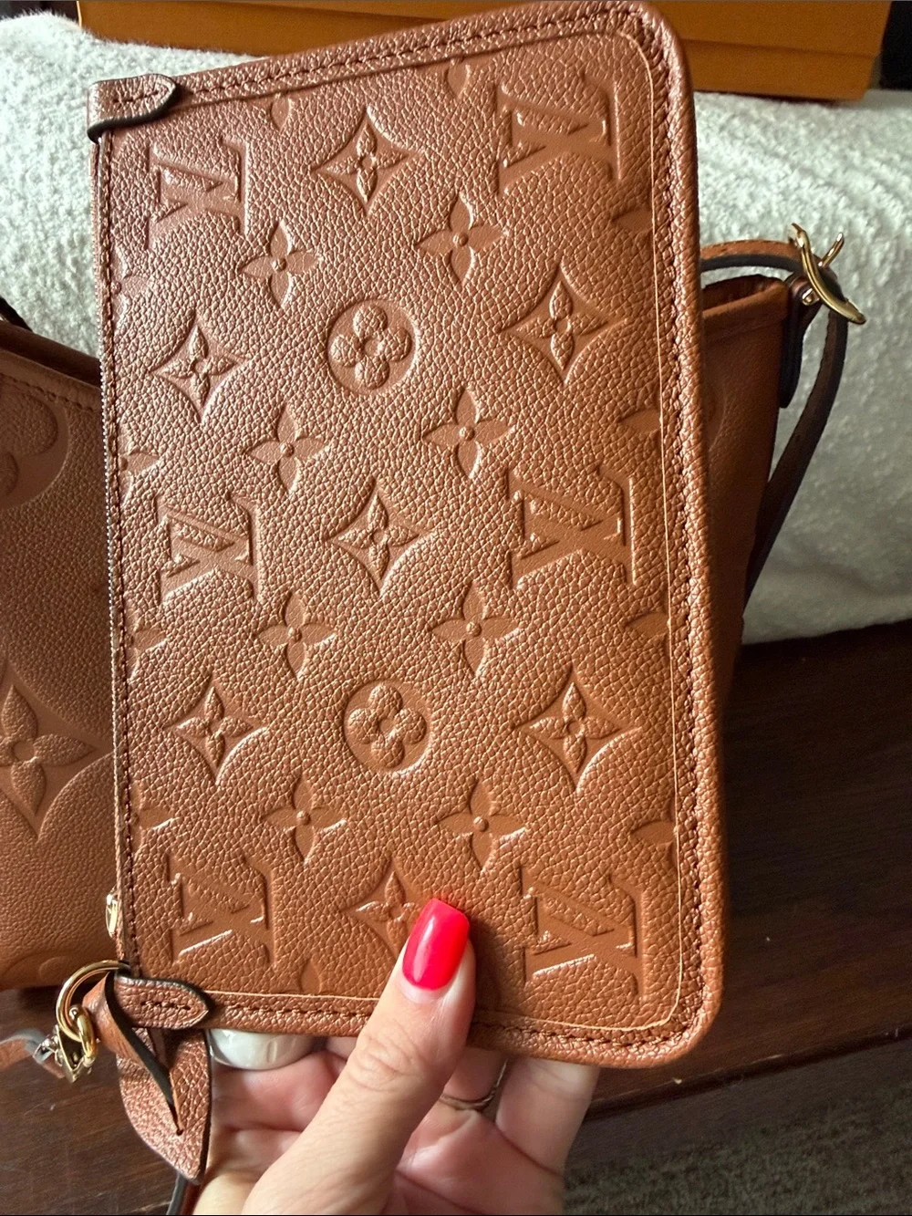Louis Vuitton Cognac Carry All PM Shoulder Bag